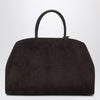 Ferragamo Hug Soft L brown suede shoulder bag
