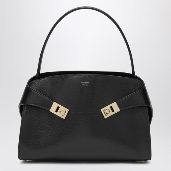 Ferragamo Black leather Hug M handbag