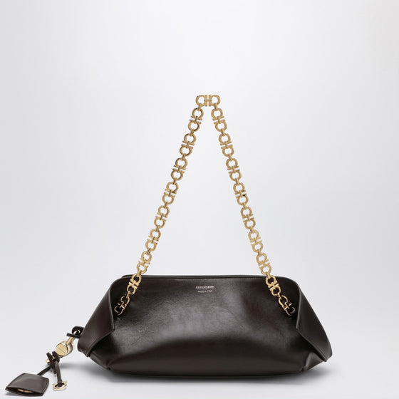Ferragamo Shoulder bag S in dark brown leather