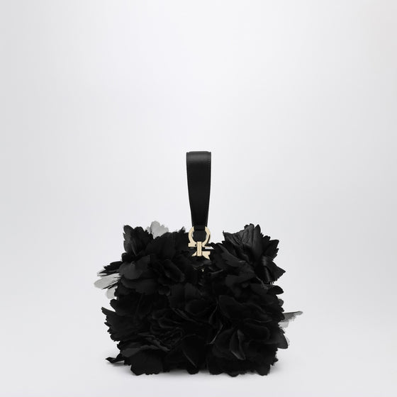 Ferragamo Mini clutch with black flowers