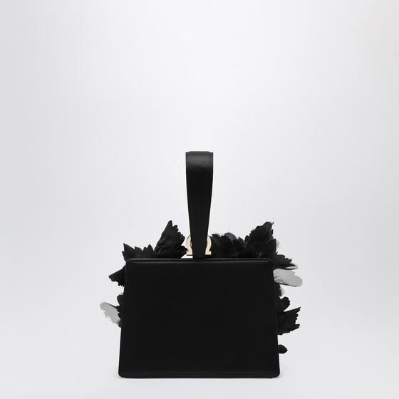 Ferragamo Mini clutch with black flowers