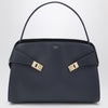Ferragamo Navy and brown leather Hug Soft L handbag