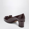 Ferragamo Plum Vara Bow Pumps