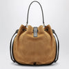 Ferragamo Hug bucket bag with buckle in Natural