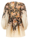 Zimmermann Illustration Draped Mini Dress