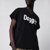 DAGGER Black cotton distressed T-shirt