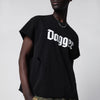 DAGGER Black cotton distressed T-shirt