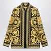 Versace Black and gold printed silk twill shirt