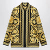 Versace Black and gold printed silk twill shirt