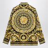 Versace Black and gold printed silk twill shirt