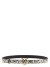 Pinko Python Print Leather Belt