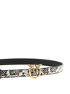 Pinko Python Print Leather Belt