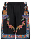 Versace Coral Theatre Print Bermuda Shorts
