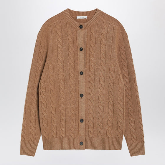 The Row Loneke cardigan in light brown wool