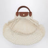 Longchamp Ecru La Pliage Filet small