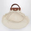 Longchamp Ecru La Pliage Filet small