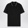 Versace Black polo shirt with Medusa embroidery