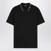 Versace Black polo shirt with Medusa embroidery