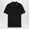Versace Black polo shirt with Medusa embroidery