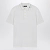 Versace White polo shirt with Medusa embroidery