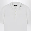 Versace White polo shirt with Medusa embroidery