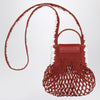 Longchamp XS La Pliage mesh bag in Terracotta colour