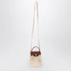 Longchamp Ecru Le Pliage Filet XS bag