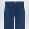Versace Petrol blue cotton carpenter trousers