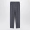Versace Anthracite grey wool jogger trousers