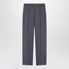 Versace Anthracite grey wool jogger trousers