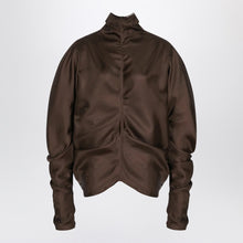  The Row Miles top in taupe silk