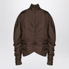 The Row Miles top in taupe silk