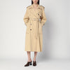 Dries Van Noten Double-breasted beige trench coat in cotton