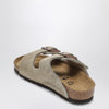 Birkenstock Taupe suede Arizona slide
