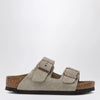 Birkenstock Taupe suede Arizona slide