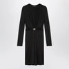Versace Black viscose jersey midi dress