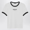 Versace White/black stretch viscose jersey T-shirt