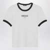 Versace White/black stretch viscose jersey T-shirt