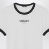 Versace White/black stretch viscose jersey T-shirt