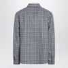 Versace Light blue zip-up checked shirt