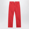 Versace Straight-leg cotton denim jeans in red
