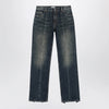 Versace Washed regular-fit cotton jeans in dark blue denim