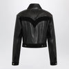 Versace Slim black leather blouson