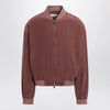 Versace Aubergine silk bomber jacket