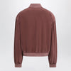 Versace Aubergine silk bomber jacket