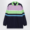 Versace Color-block striped long-sleeve cotton mini dress