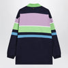 Versace Color-block striped long-sleeve cotton mini dress