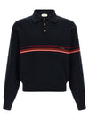 Versace Inlaid Striped Polo Shirt
