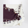Versace Stolen Jewels printed silk twill mini skirt in burgundy