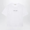 Versace Slim cotton jersey T-shirt with embroidered logo, white